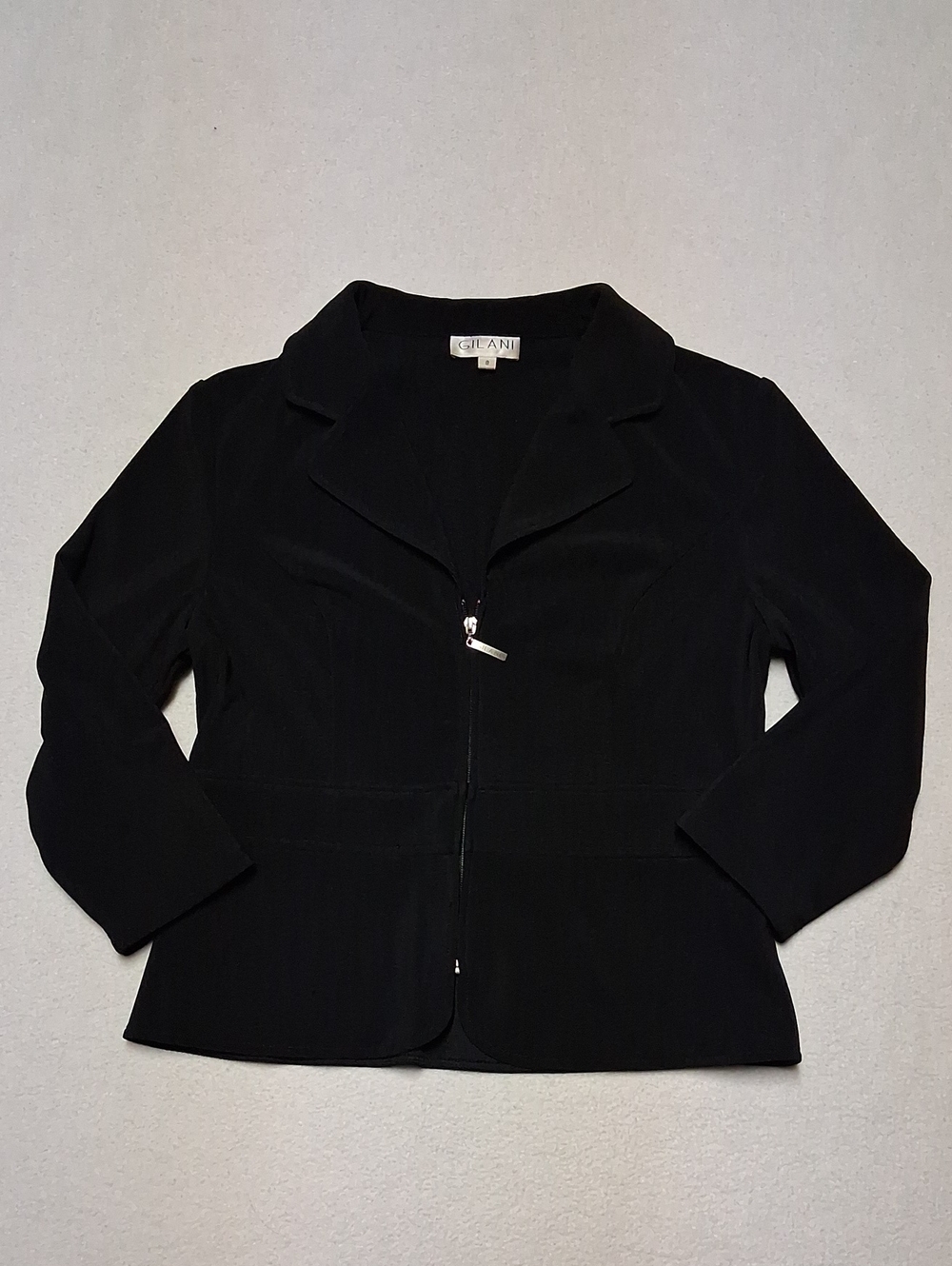 GILANI Black Women’s Zip-Front Blazer
